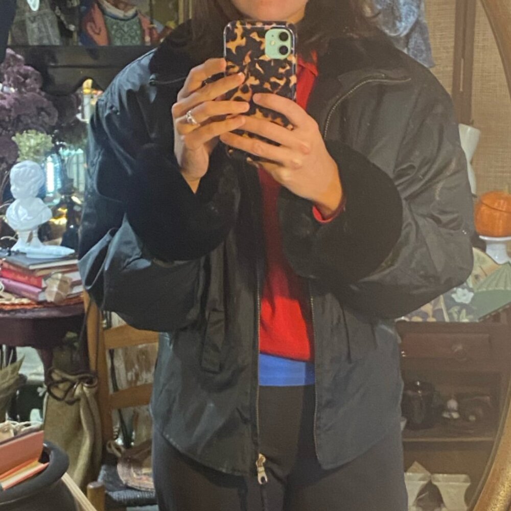 Andrew Marc Nylon Bomber Jacket